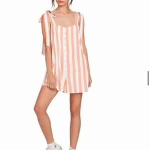 volcom x coco ho tie strap romper